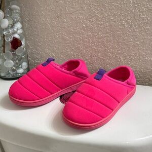 Wonder Nation Pink Slippers with Purple Trim -Girls